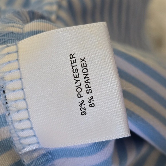 Peter Millar Polo Shirt Men XL Blue Striped Summer Comfort Golf Short Sleeve - Picture 6 of 12